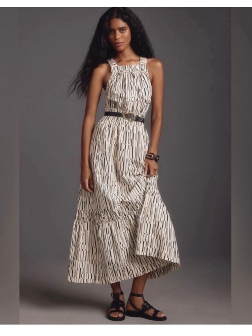 Anthropologie Somerset Maxi Dress Poplin Halter Edition Petite Small